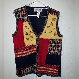Vintage Patchwork Sweater Vest